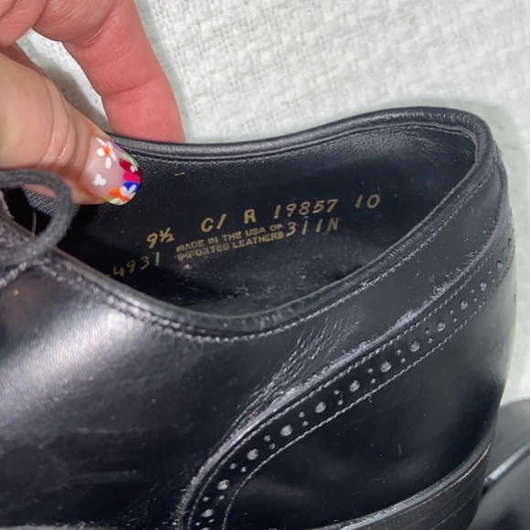 EUC Johnston & Murphy Crown Aristocraft Black Dress Shoes Sz 9.5 main image 12